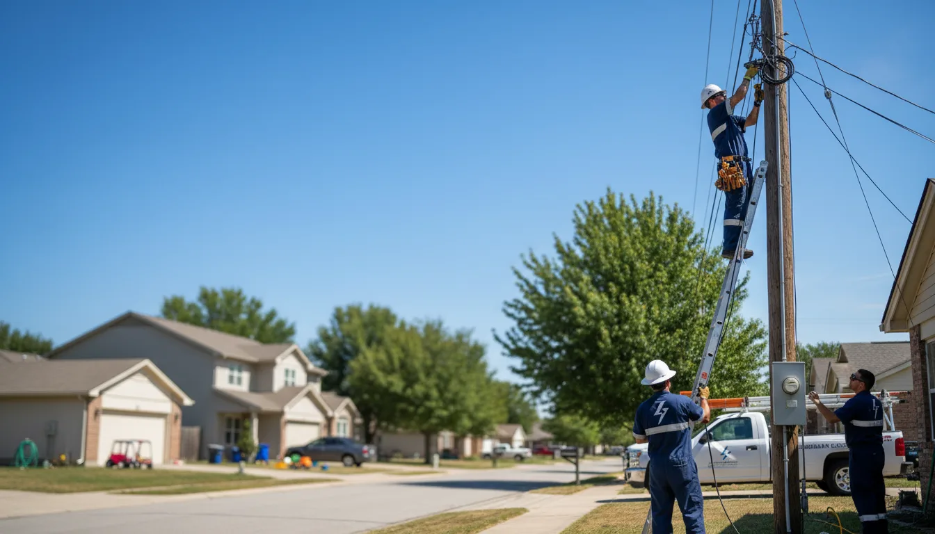 Residential electrician providing installation services in Santa Anna, TX